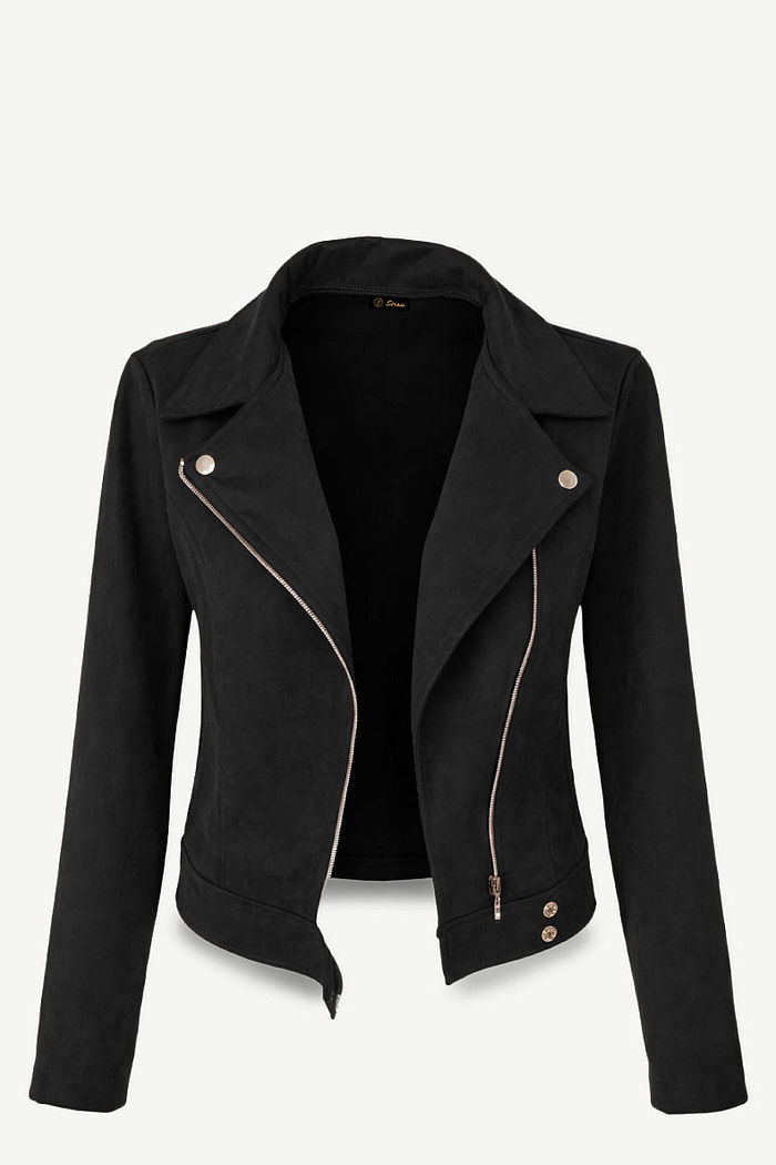 JAQUETA SUEDE SHEILA - PRETO