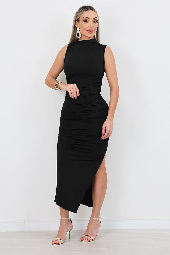 VESTIDO LONGUETE SUIANE - PRETO