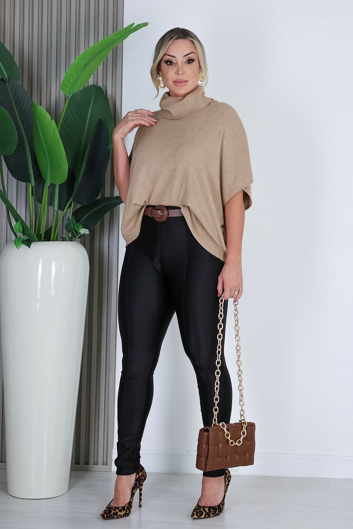 BLUSA AMPLA MANGA MORCEGO TRICOT MODAL LAIS