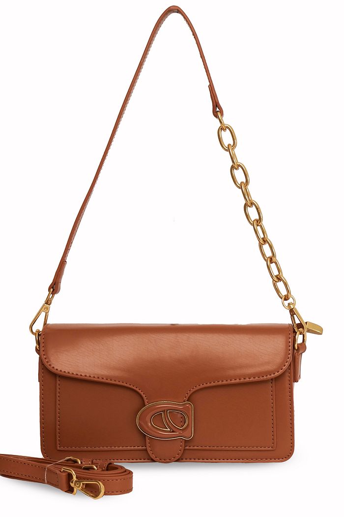 BOLSA COURO ECO ESTEFANI - CARAMELO