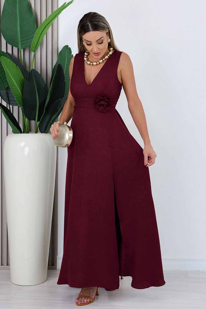 VESTIDO LONGO VIRGINIA - MARSALA