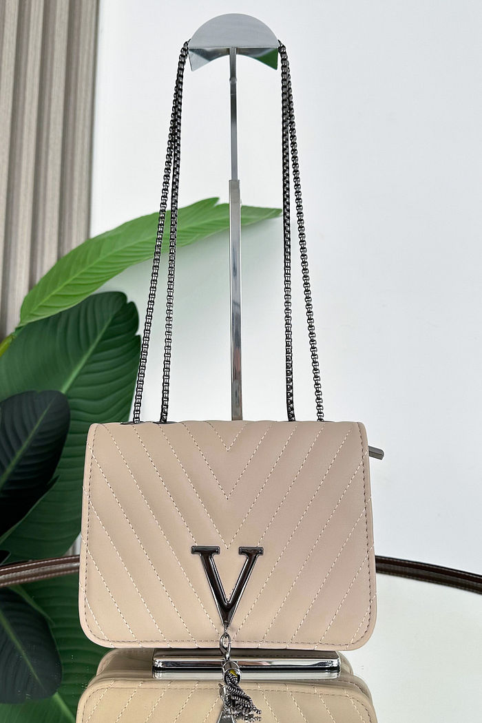 BOLSA COURO ECO GEORGIA - BEGE CLARO