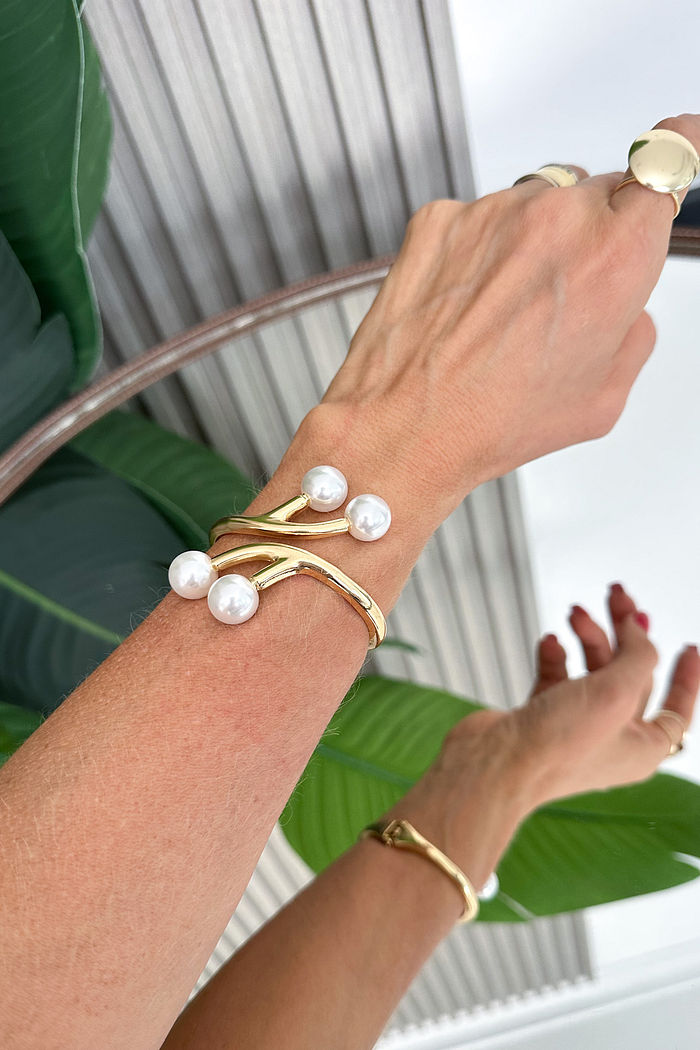 BRACELETE DOURADO ESMERALDA