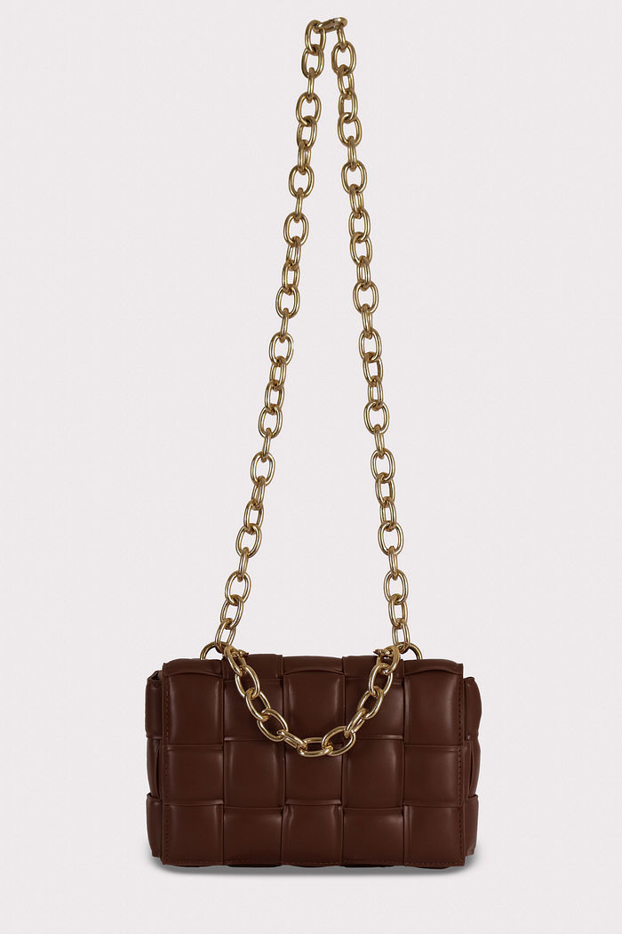 BOLSA COURO ECO ROBERTA - MARROM