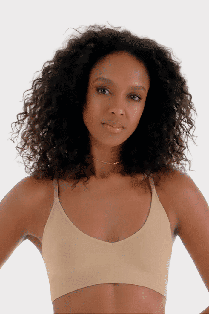 SUTIÃ TOP NADADOR C/ BOJO REMOVÍVEL S/ COSTURA ZEE RUCCI VANESSA - BEGE
