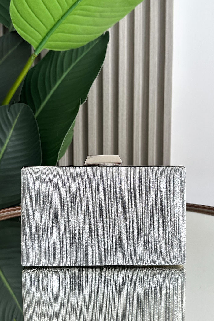 BOLSA CLUTCH PRATA KESSIA