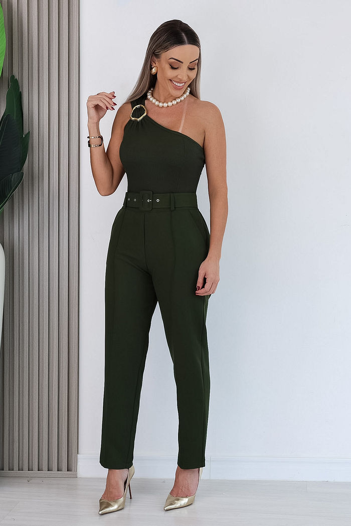 CALÇA ALFAIATARIA TAMI - VERDE MILITAR