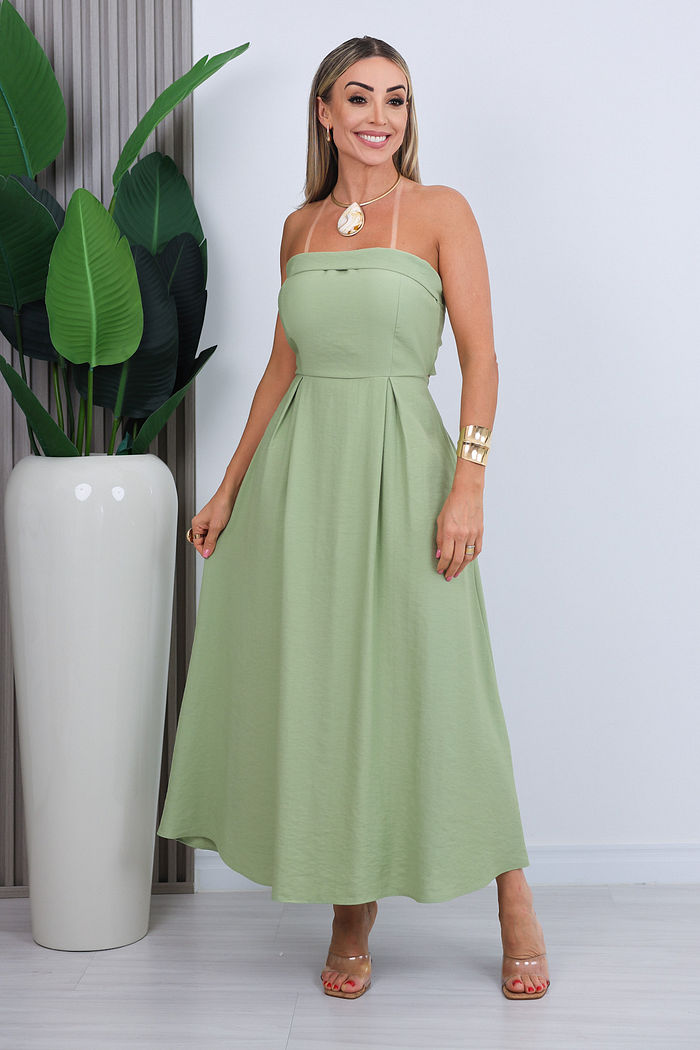 VESTIDO TOMARA QUE CAIA JAQUELINE - MENTA