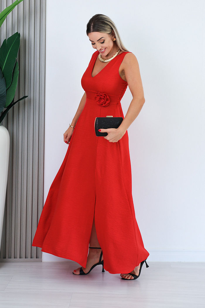 VESTIDO LONGO VIRGINIA - VERMELHO