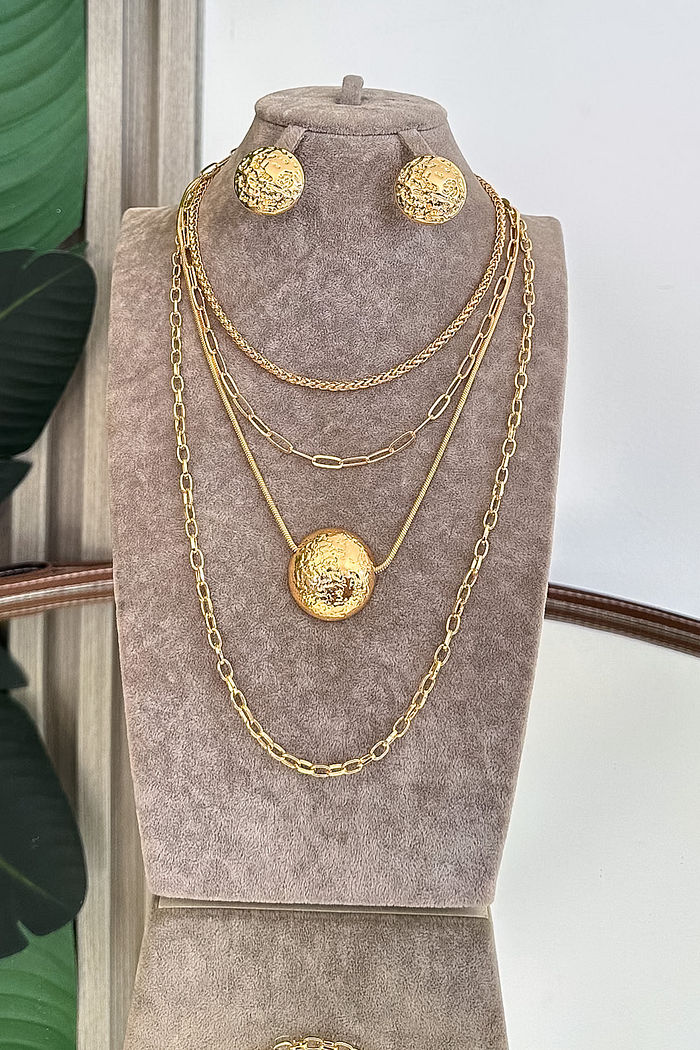 CONJUNTO COLAR 4 em 1 E BRINCO TEREZA