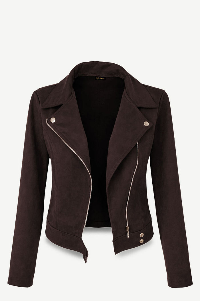 JAQUETA SUEDE SHEILA - MARROM CAFÉ