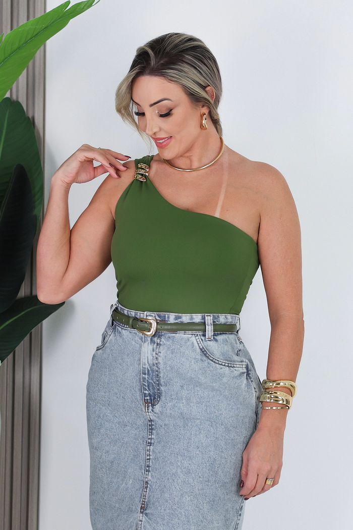 BODY MANGA NULA SUIANE - VERDE OLIVA