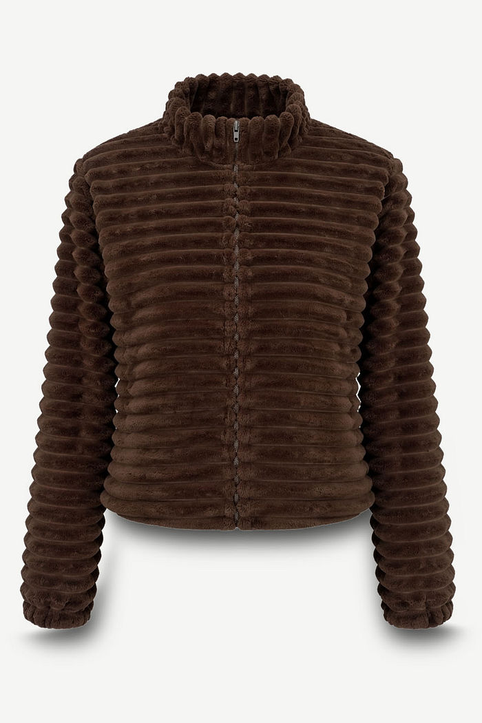 JAQUETA BOMBER PELUCIADA SOFIA - MARROM