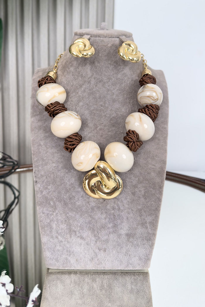 CONJUNTO COLAR E BRINCO TAILÂNDIA - OFF