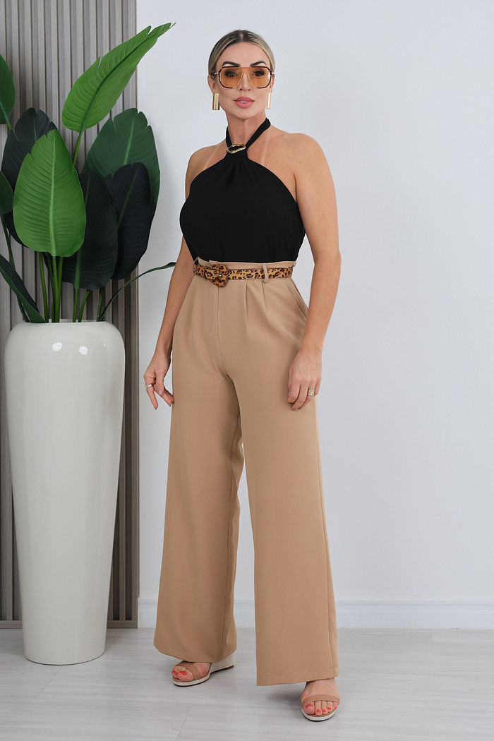 CALÇA ALFAIATARIA RETA IRIANE - BEGE