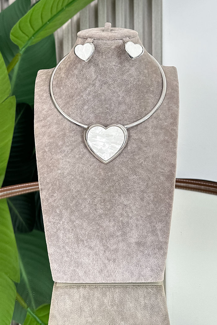 CONJUNTO COLAR E BRINCO ROBERTA - PRATA