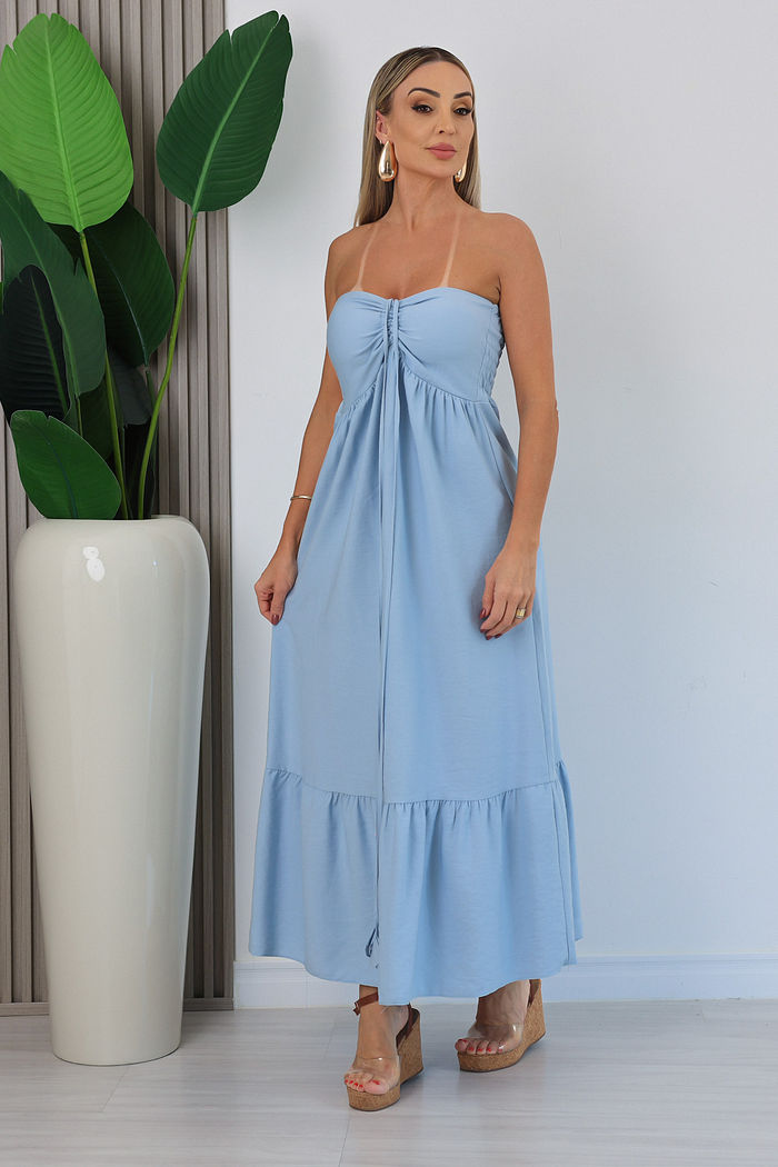 VESTIDO LONGO DRICA - AZUL BEBÊ