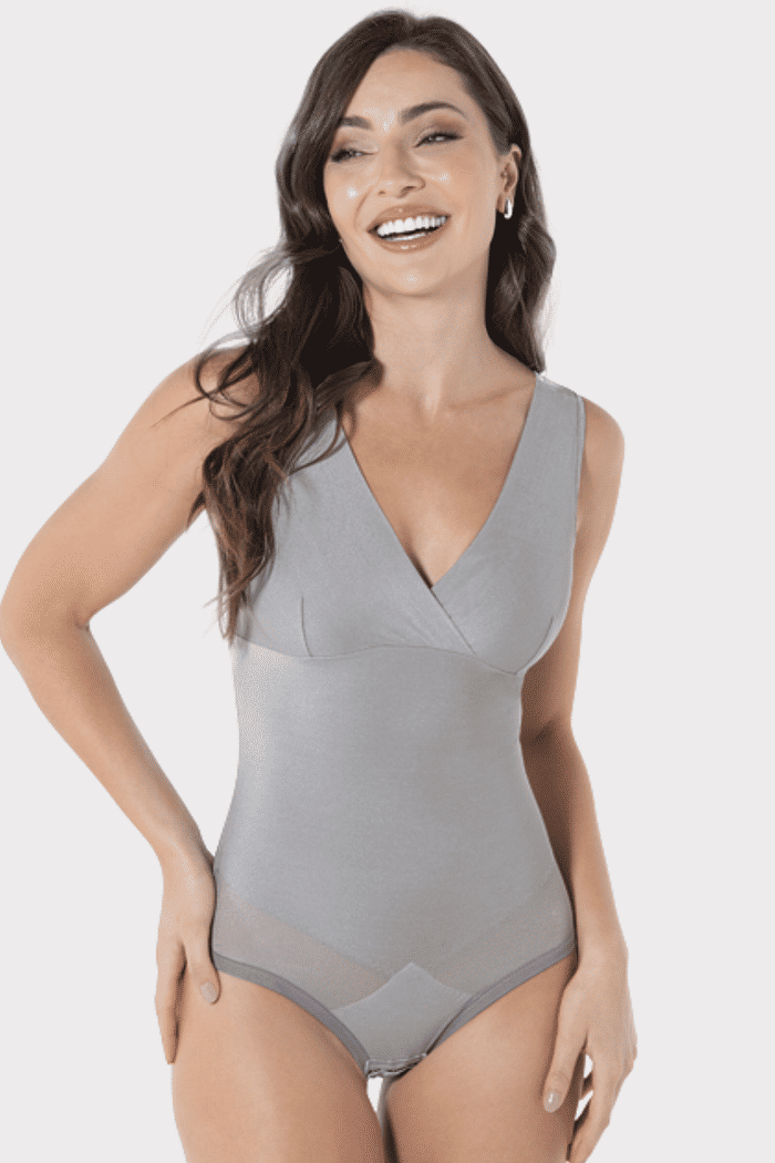 BODY DEMILLUS MODELADOR COM ALTA COMPRESSÃO INÊS - CINZA