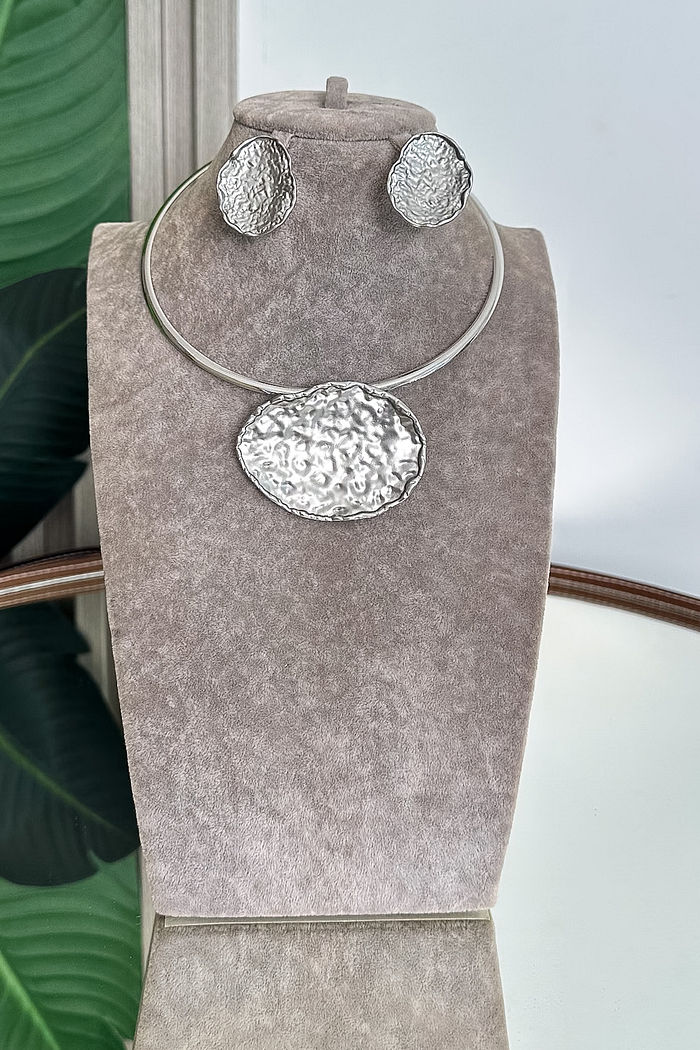 CONJUNTO COLAR E BRINCO GABRIELE - PRATA