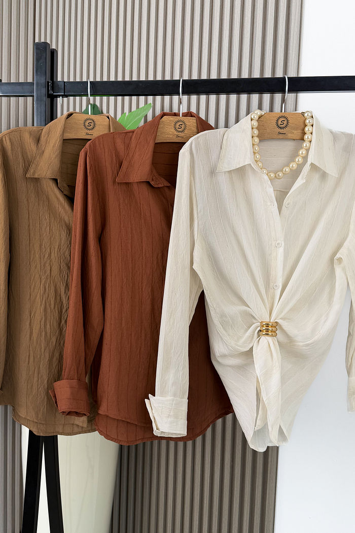 CAMISA MANGA LONGA CAMILA - TERRACOTA