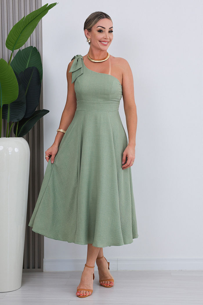 VESTIDO MANGA NULA TELMA - MENTA