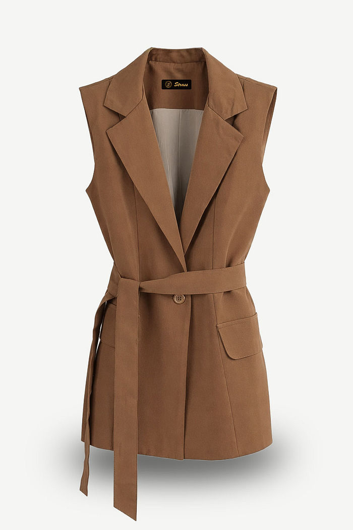 MAXI COLETE ALFAIATARIA VALÉRIA - CARAMELO