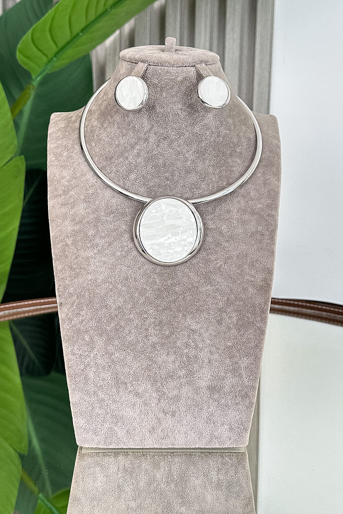 CONJUNTO COLAR E BRINCO PATY - PRATA