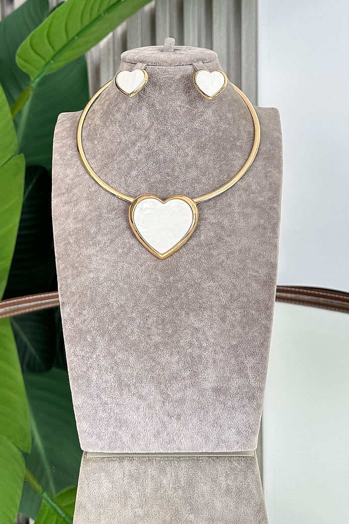 CONJUNTO COLAR E BRINCO ROBERTA - DOURADO