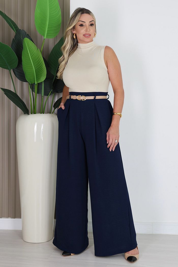 CALÇA PANTALONA IANCA - AZUL MARINHO