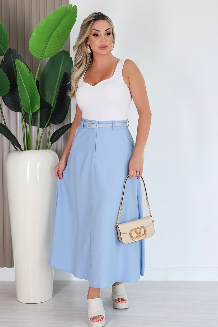 SAIA LONGUETE ANDREIA - AZUL BEBÊ