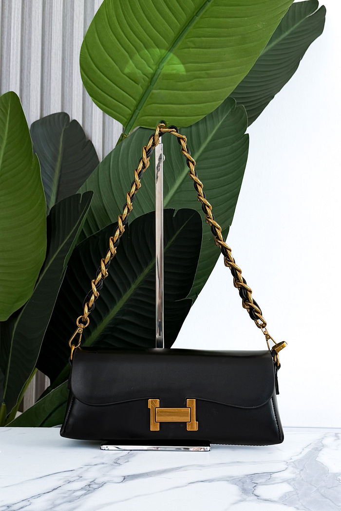 BOLSA COURO ECO RAISSA - PRETO