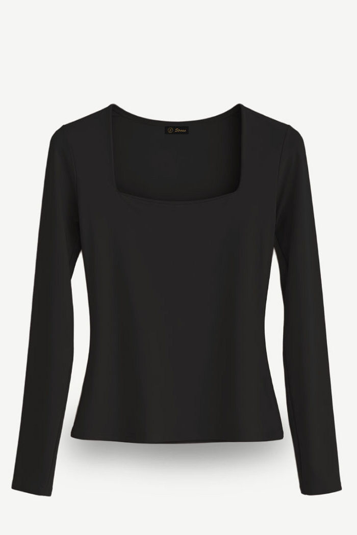 BLUSA MANGA LONGA DALIA - PRETO