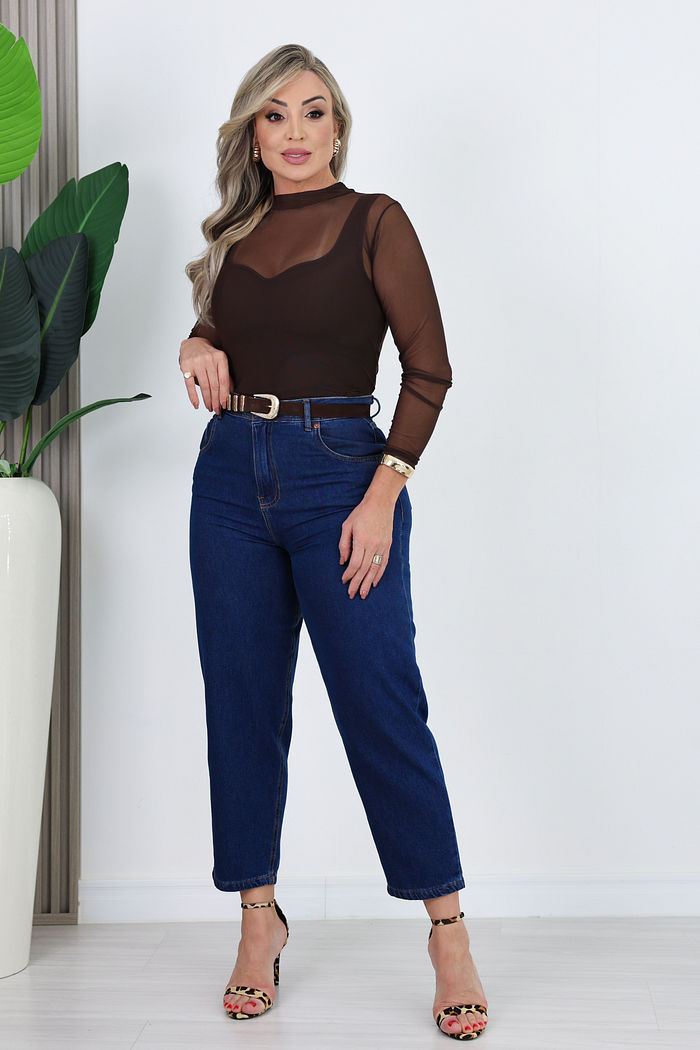 CALÇA JEANS SLOUCHY MIRANDA - JEANS ESCURO