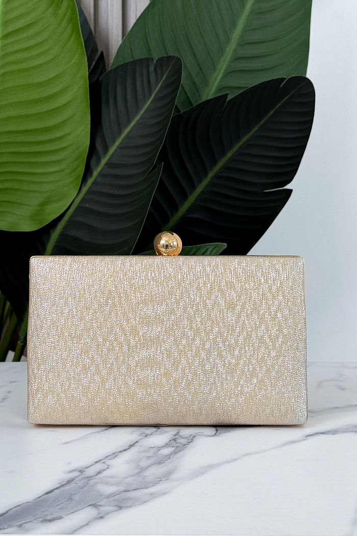 BOLSA CLUCTH CHAMPANHE KATIA