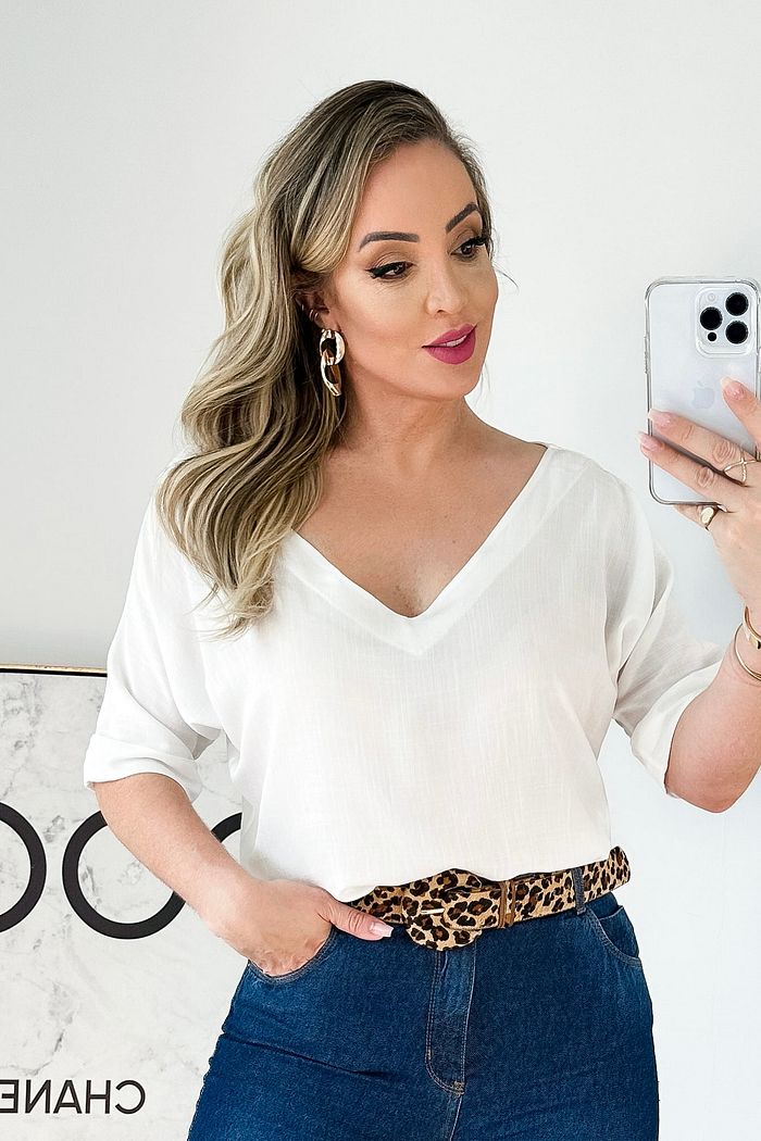 BLUSA AMPLA NIVIA - BRANCO