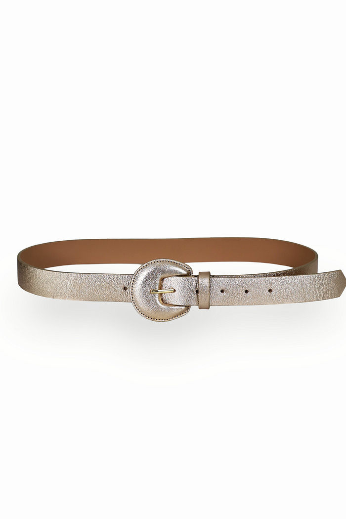 CINTO COURO KIRA - DOURADO