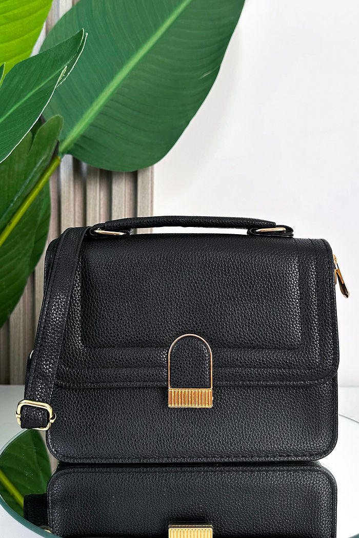 BOLSA COURO ECO AURORA - PRETO