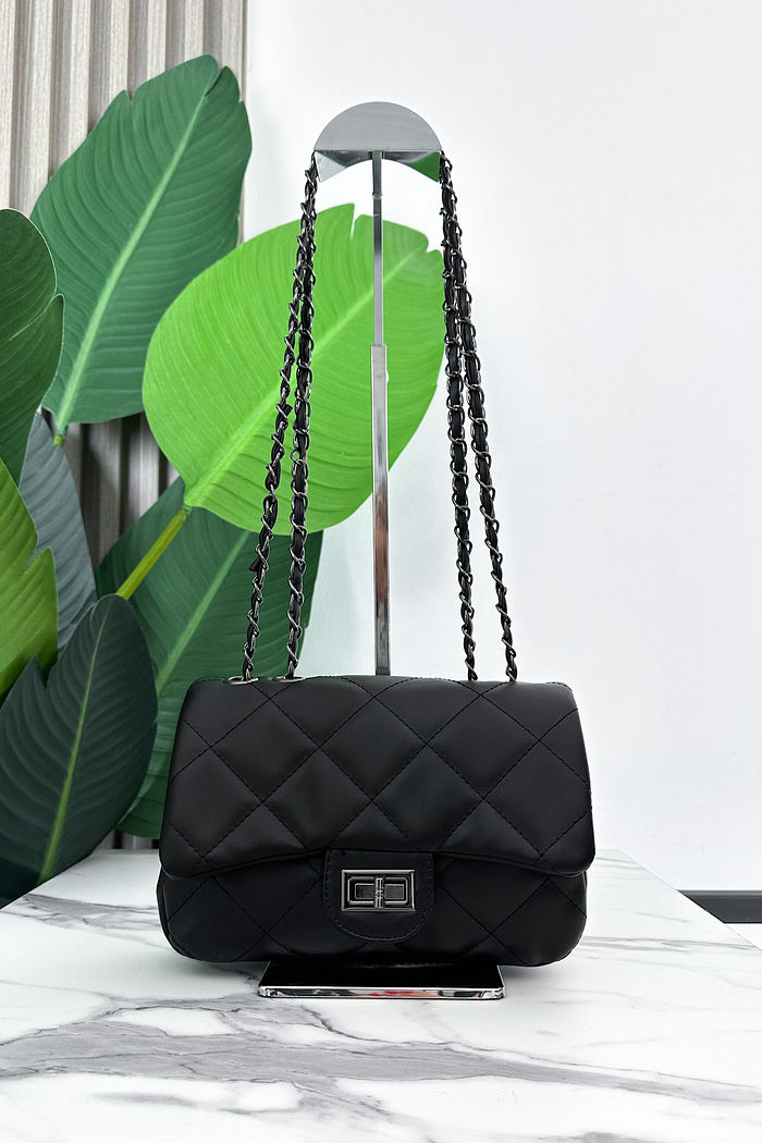 BOLSA COURO ECO PAMELA - PRETO