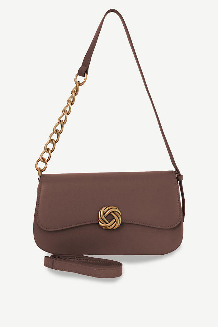 BOLSA COURO ECO AMANDA - MARROM