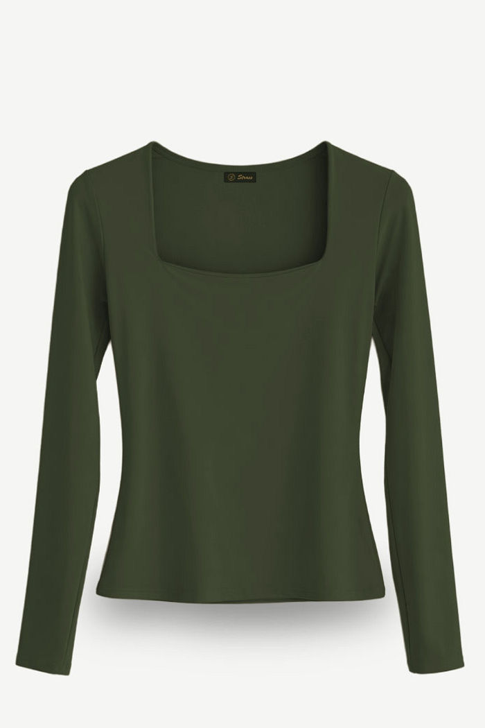 BLUSA MANGA LONGA DALIA - VERDE MILITAR