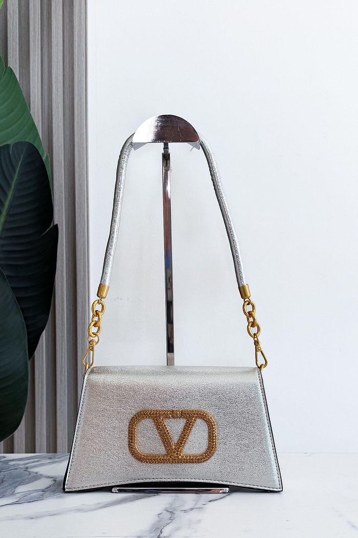 BOLSA COURO ECO RENATA - PRATA