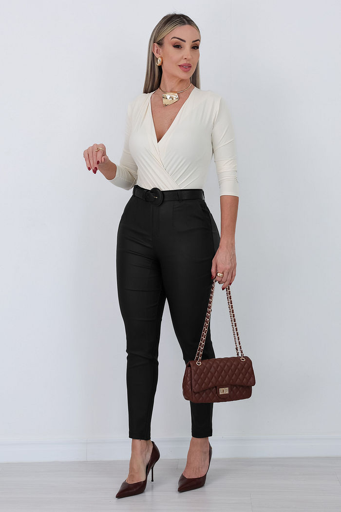 CALÇA RESINADA NATALI - PRETO