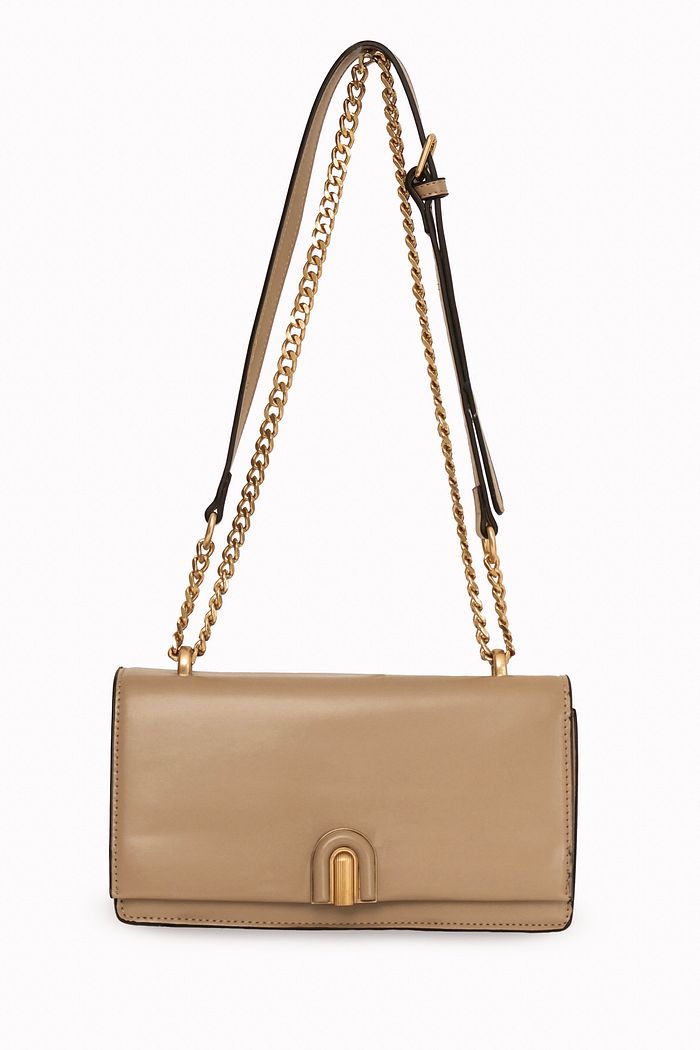 BOLSA COURO ECO LORENA - BEGE ESCURO