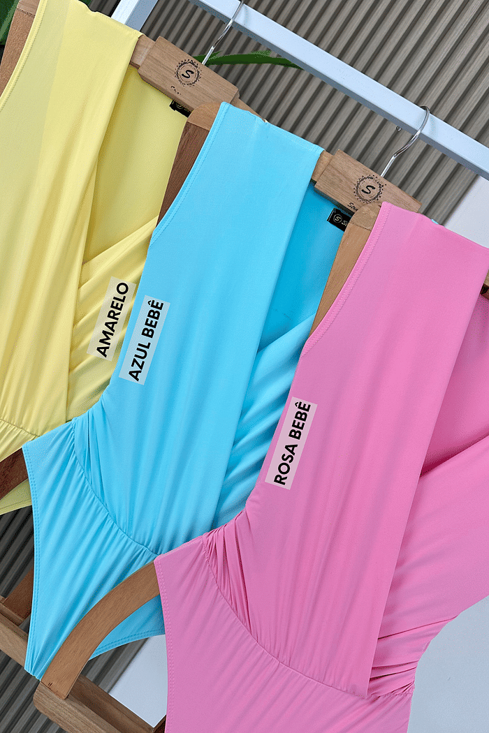 BODY TRANSPASSADO REGATA CIARA - AMARELO