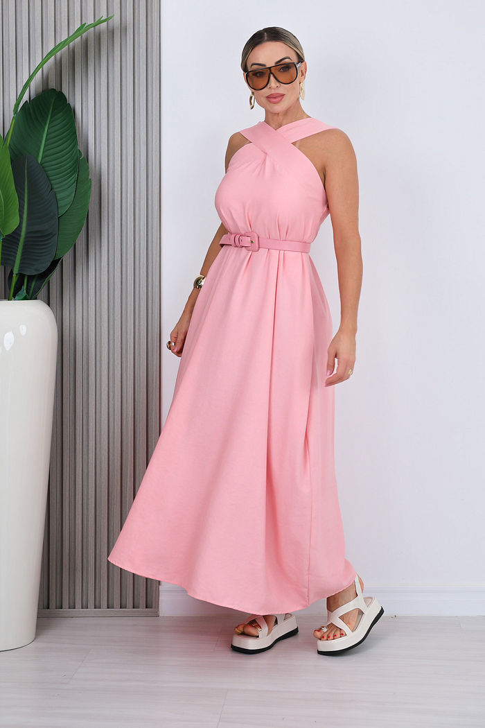 VESTIDO LONGO ROSIANE - ROSA