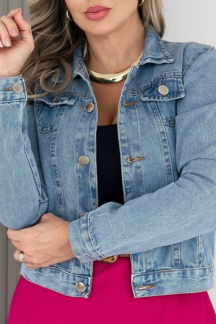 JAQUETA JEANS PATY - JEANS CLARO