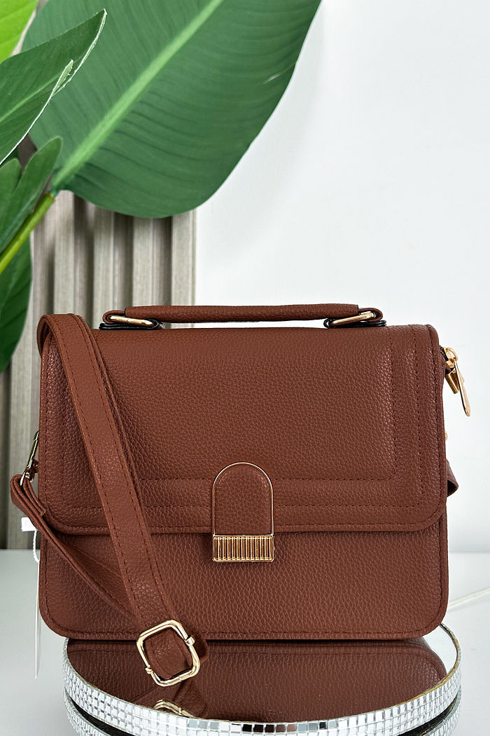 BOLSA COURO ECO AURORA  - CARAMELO