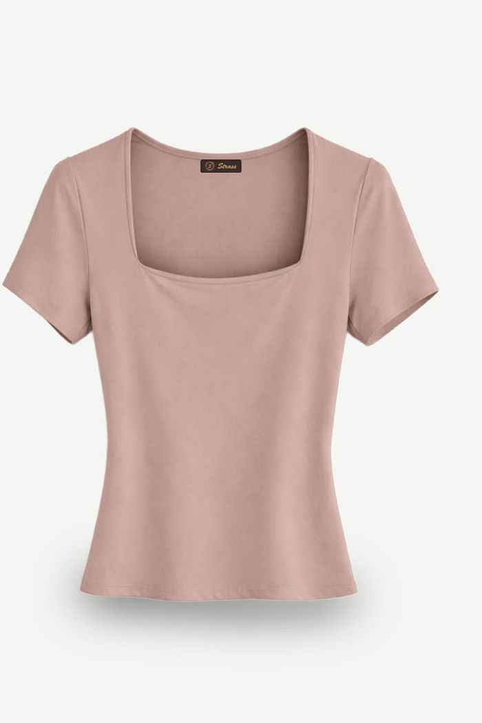 BLUSA MANGA CURTA IVI - BEGE CLARO