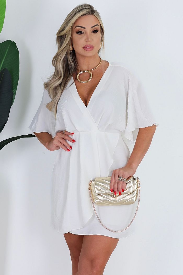 VESTIDO MANGA AMPLA TEREZA - OFF