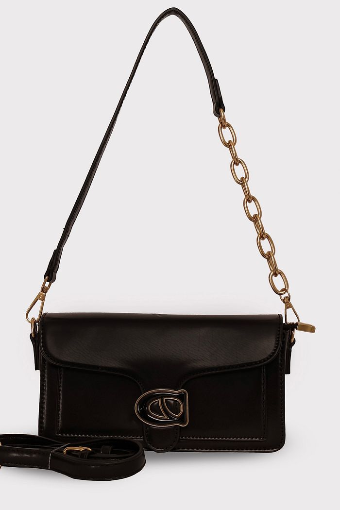 BOLSA COURO ECO ESTEFANI - PRETO